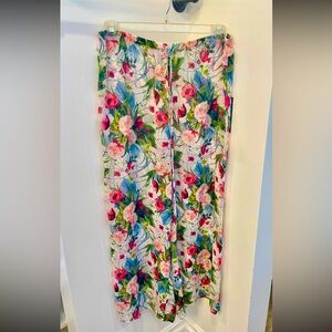 Victoria’s Secret Wide Leg Sheer Swim Cover Up Floral Summer Lounge Pants